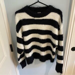 Striped Black and White Women's Sweater